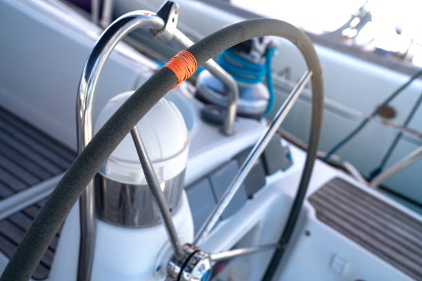 istock Rudder of a sailboat 1150581805