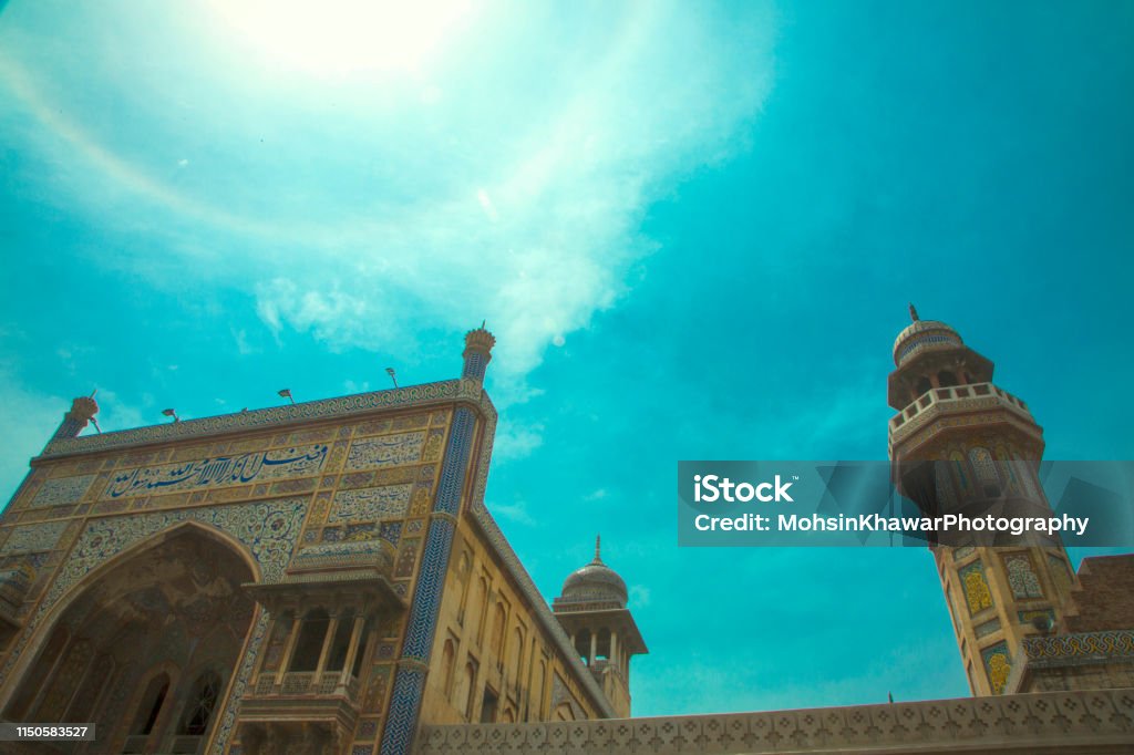 Mosque Wazir Khan Wazir Khan Mosque 

Lahore, Pakistan. Ancient Stock Photo