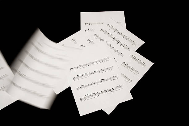 istock Music Score Sheets in the wind 115058616