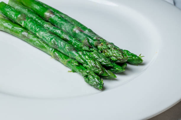 istock Asparagus grill on plate 1150586688