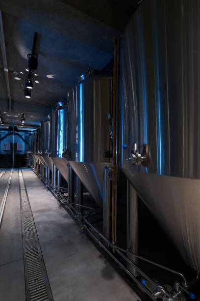 istock Craft beer production in private brewery, close-up 1150589121