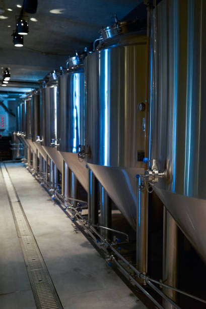 istock Craft beer production in private brewery, close-up 1150589160