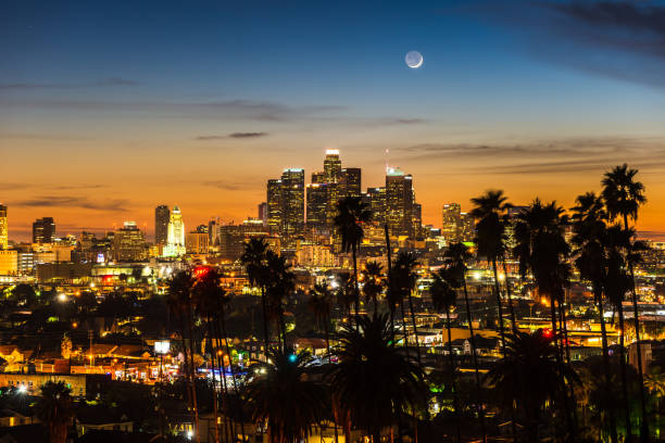 istock Downtown Los Angeles skyline at sunset 1150594495