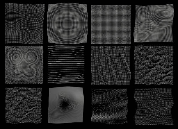 네트워크 표면 - technology data three dimensional shape backgrounds stock illustrations