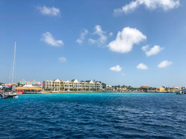 istock Boats sit on the coastline in Bonaire 1150598194