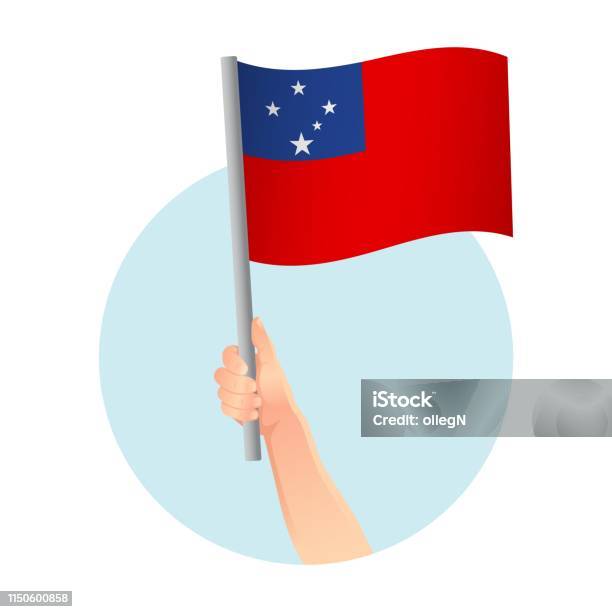Flag In Hand Stock Illustration - Download Image Now - Celebration, Country - Geographic Area, Event