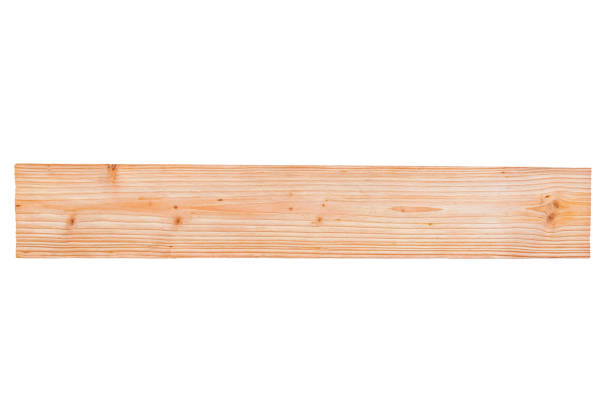 istock Brown wooden board with natural striped pattern for background, wooden surface for add text or design decoration. isolated on white background with clipping path. 1150609172