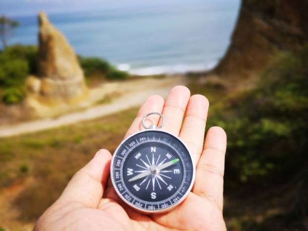 istock A compass is an instrument used for navigation and orientation that shows direction relative to the geographic cardinal directions or points.  Some using magnetic energy and fengshiu to enhance life. 1150619790