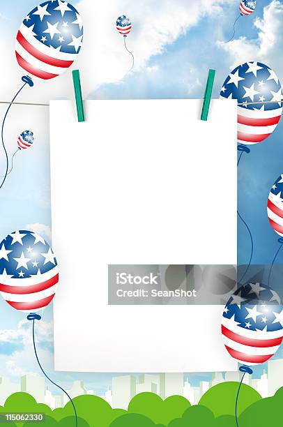 4th July Celebrations Stock Photo - Download Image Now - American Culture, American Flag, Balloon
