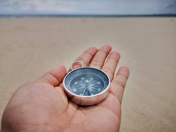 istock A compass is an instrument used for navigation and orientation that shows direction relative to the geographic cardinal directions or points.  Some using magnetic energy and fengshiu to enhance life. 1150631309