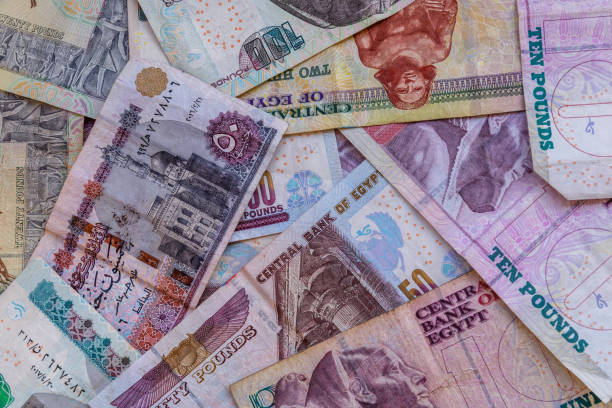 istock Heap of the different egyptian banknotes for background 1150632777