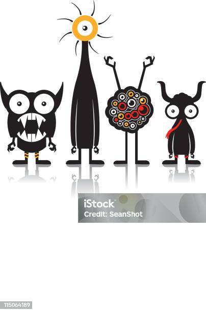 Monsters Stock Illustration - Download Image Now - Halloween, Monster - Fictional Character, Alien