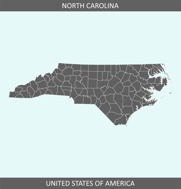 illustrations, cliparts, dessins animés et icônes de carte du comté de caroline du nord - comté de northampton midlands