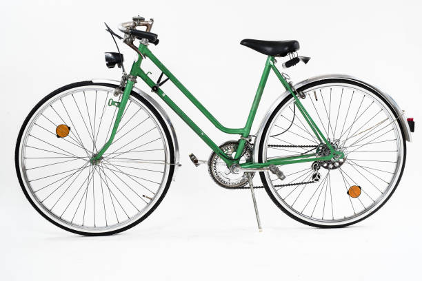 istock Old retro green vintage bicycle. 1150647308