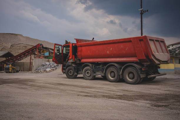 istock Red four axle dumptruck. 1150647729