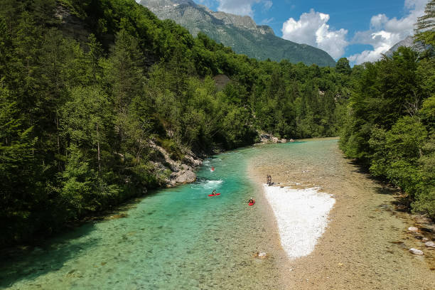 istock Kayakers on river Soca, Slovenia 1150648849