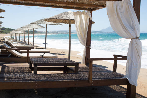 istock Summer luxury bungalows on the beach 1150650546