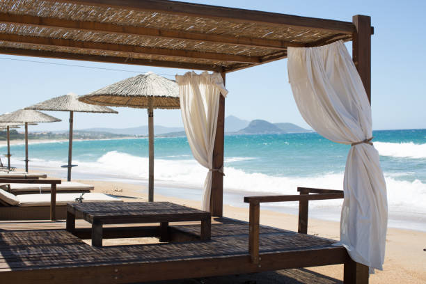 istock Summer luxury bungalows on the beach 1150650653