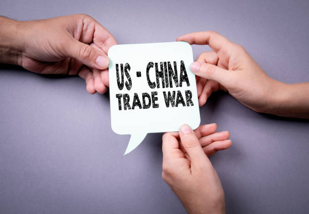 istock US - China trade war concept. Speech bubble 1150650659