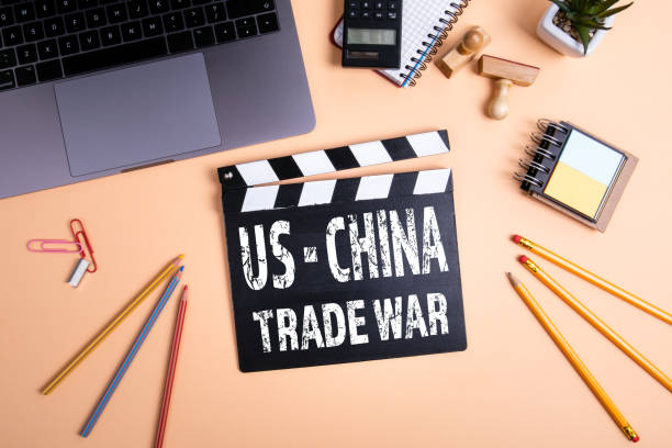 istock US - China trade war.  Information technology and business concept 1150650662