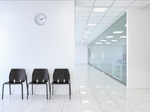 Waiting room in modern office