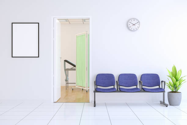 istock Waiting Room with Empty Frame Outside Of Doctor's Office 1150655120