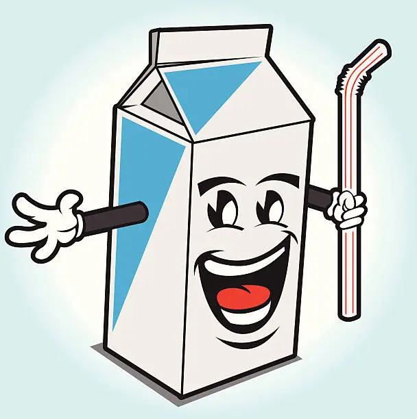 Vector illustration of Milk Jug Cartoon