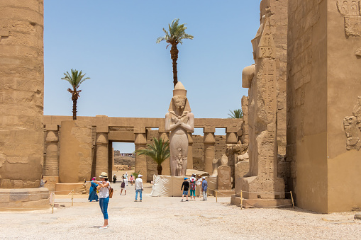 Ancient ruins of Karnak temple in Luxor. Egypt