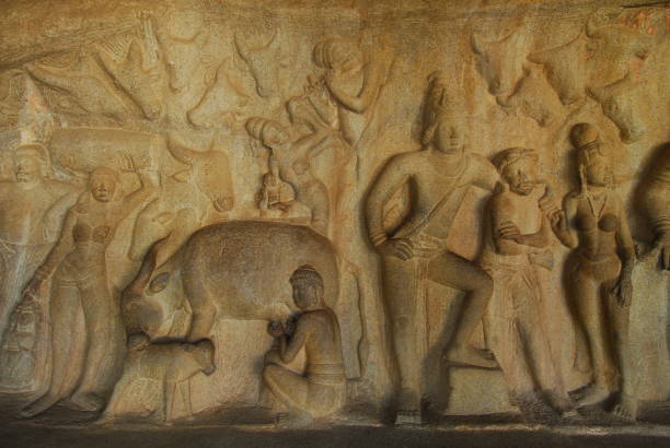 istock reliefs in Krishna Mandapams 1150661185