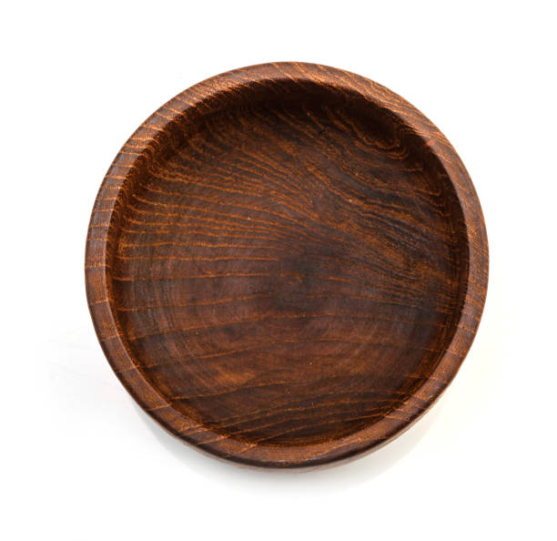 istock Wooden bowl isolated on white background. 1150661198
