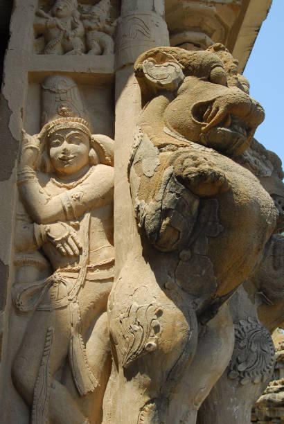 istock reliefs in Kailasanatha Temple 1150661521