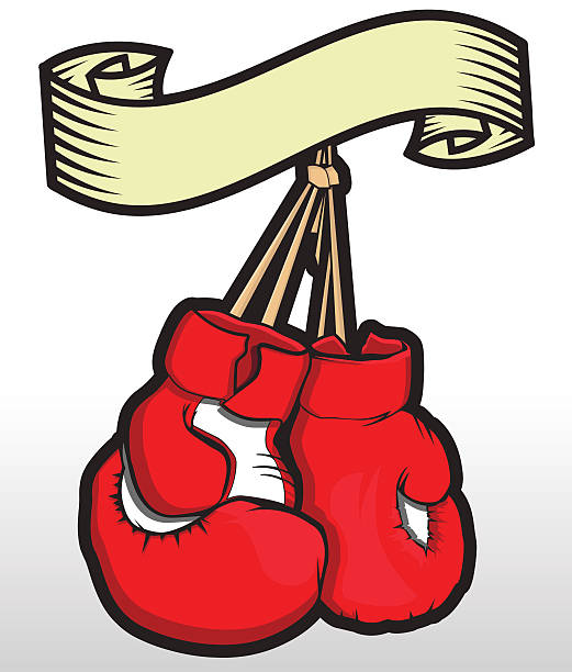 ilustrações de stock, clip art, desenhos animados e ícones de luvas de boxe - boxing glove sports glove retro revival old fashioned