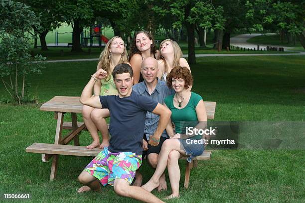 Family Fun Theres One In Every Crowd Stock Photo - Download Image Now - Blond Hair, Brother, Teenage Girls