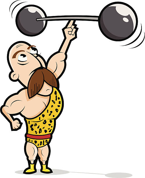 kraftathlet comic-circus/carnival - circus strongman men muscular build stock-grafiken, -clipart, -cartoons und -symbole
