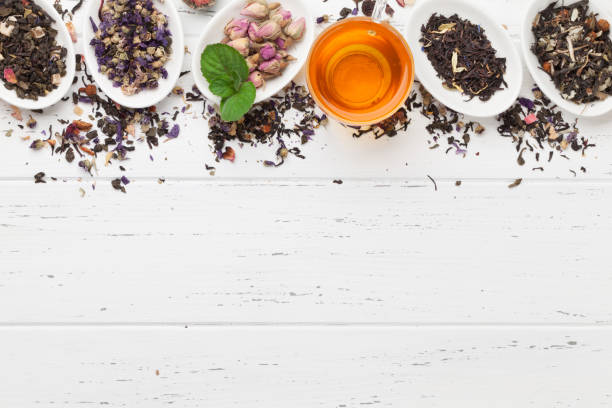 istock Set of herbal and fruit dry teas 1150669701