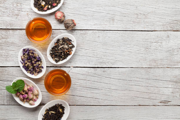 istock Set of herbal and fruit dry teas 1150670590
