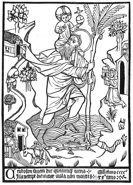 Christopher Outline 70+ St Christopher Drawing Stock Photos, Pictures & Royalty-Free Images ...