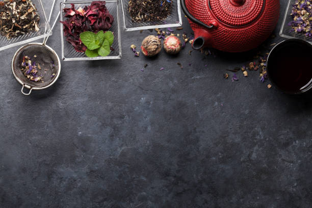 istock Set of herbal and fruit dry teas 1150672779