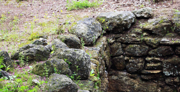 istock Stone walls of an ancient well 1150677515