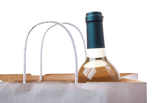 istock Wine Bottle In Shopping Bag 115067804