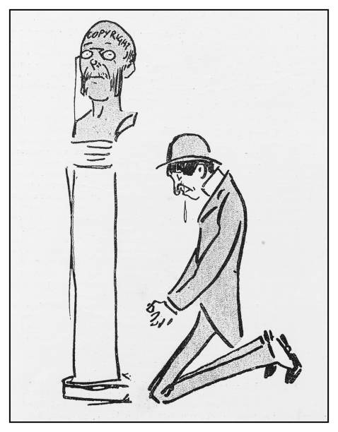 Antique illustration: Praying bust Antique illustration: Praying bust drawing of a man kneeling in prayer stock illustrations
