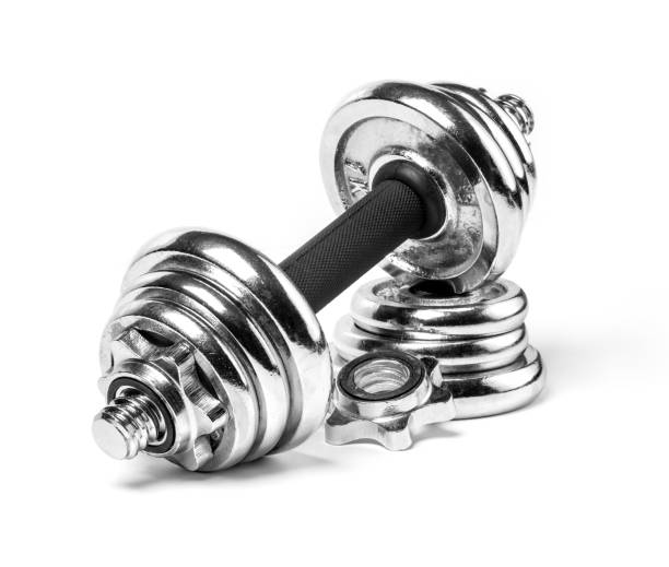 istock silver fitness weights 1150684203