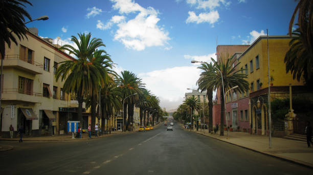At the streets of Asmara, Capital of Eritrea At the central streets of Asmara, Capital of Eritrea eritrea stock pictures, royalty-free photos & images
