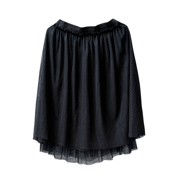istock Black tulle skirt on white background. Isolate 1150689430