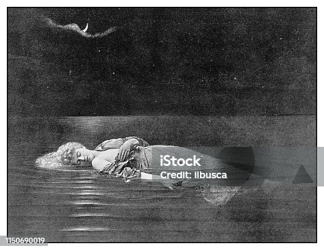 istock Antique illustration: Sleeping at sea 1150690019