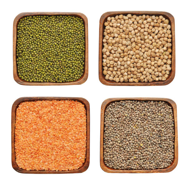 istock Different lentil in wooden bowl 1150694809