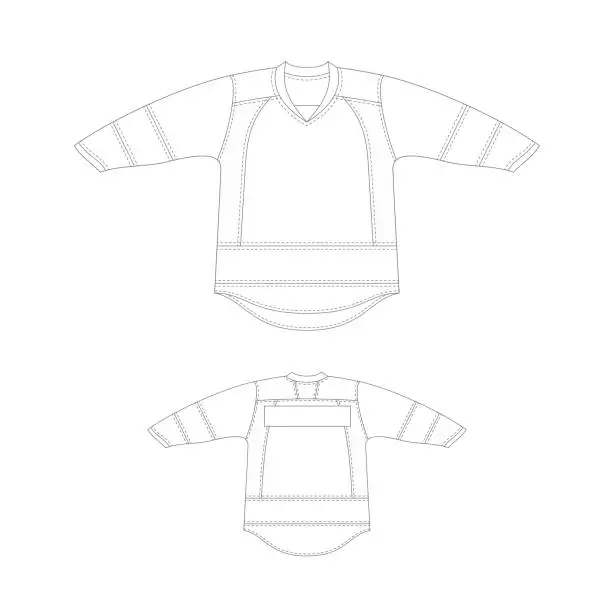 Vector illustration of Template hockey jersey design