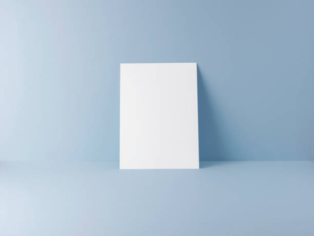 istock Blank White Card Sign on Background with Shadow 1150698088