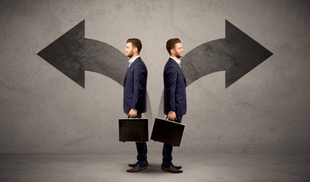 istock Businessman with two choices 1150701817