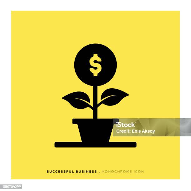 Successful Business Monochrome Icon Stock Illustration - Download Image Now - Achievement, Business, Business Strategy